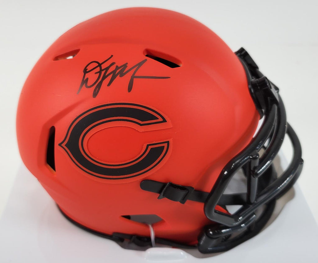 DJ Moore Signed Chicago Bears Rave Alternate Speed Mini Helmet (Beckett Witness)
