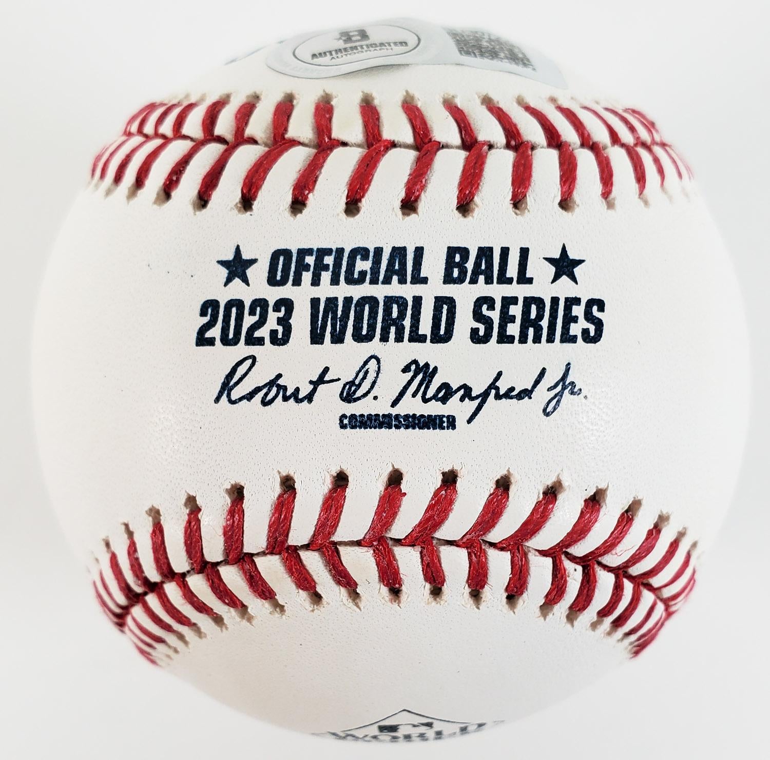 Marcus Semien Signed OML 2023 World Series Baseball (Beckett Certified)