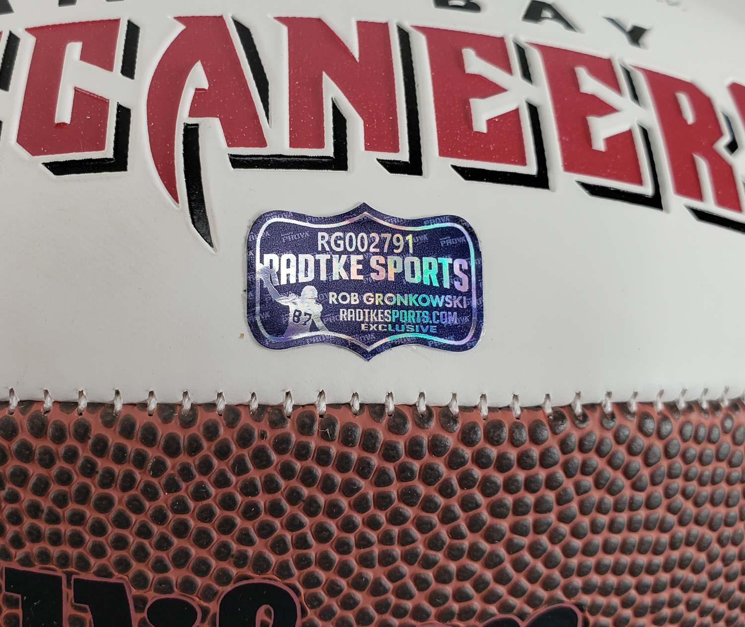 Rob Gronkowski Signed Tampa Bay Buccaneers Football Radtke Sports Authenticated