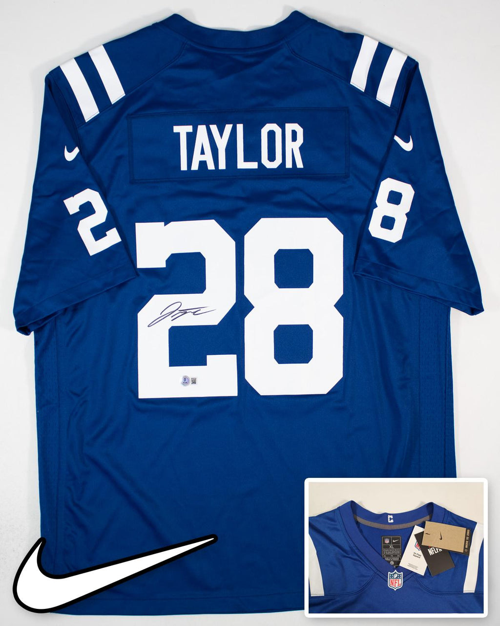 Jonathan Taylor Signed Indianapolis Colts Nike Engineered NFL Replica Jersey (Beckett Certified)