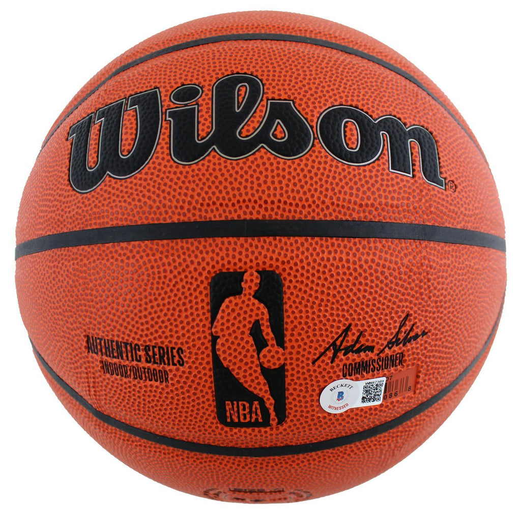 Magic Johnson Signed Wilson Basketball (Beckett Witness Certified)