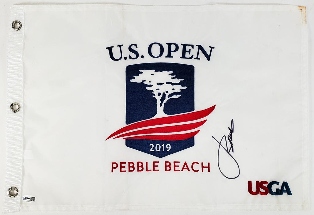 Jordan Spieth Signed 2019 US Open Pebble Beach Golf Pin Flag ( JSA COA)