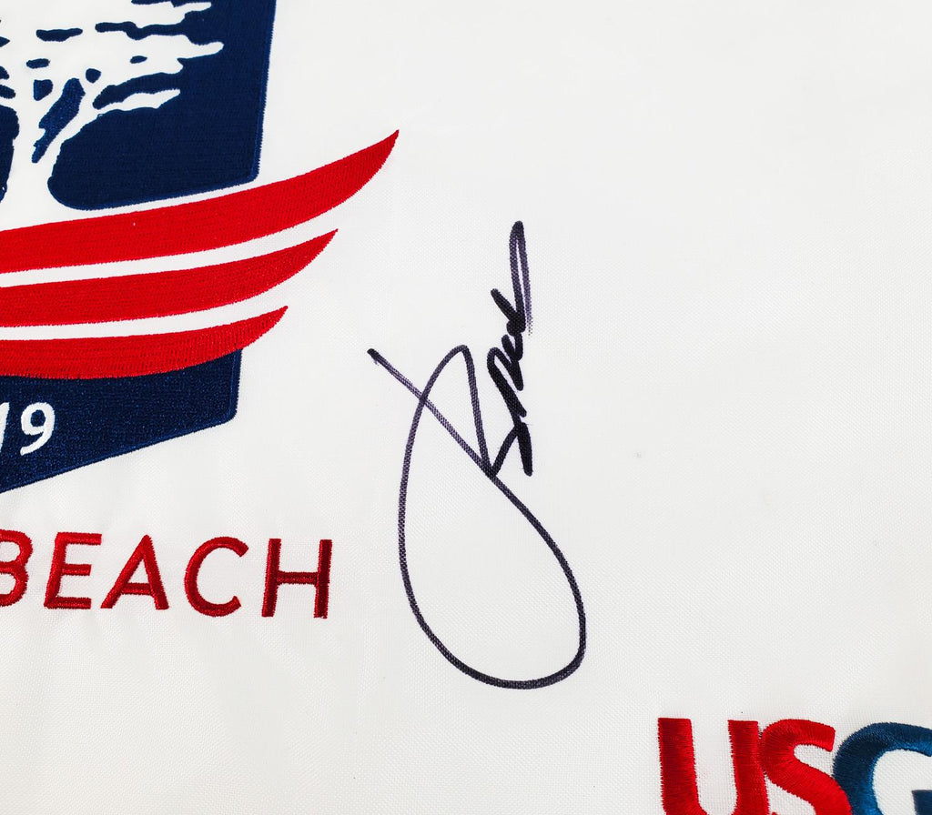 Jordan Spieth Signed 2019 US Open Pebble Beach Golf Pin Flag ( JSA COA)