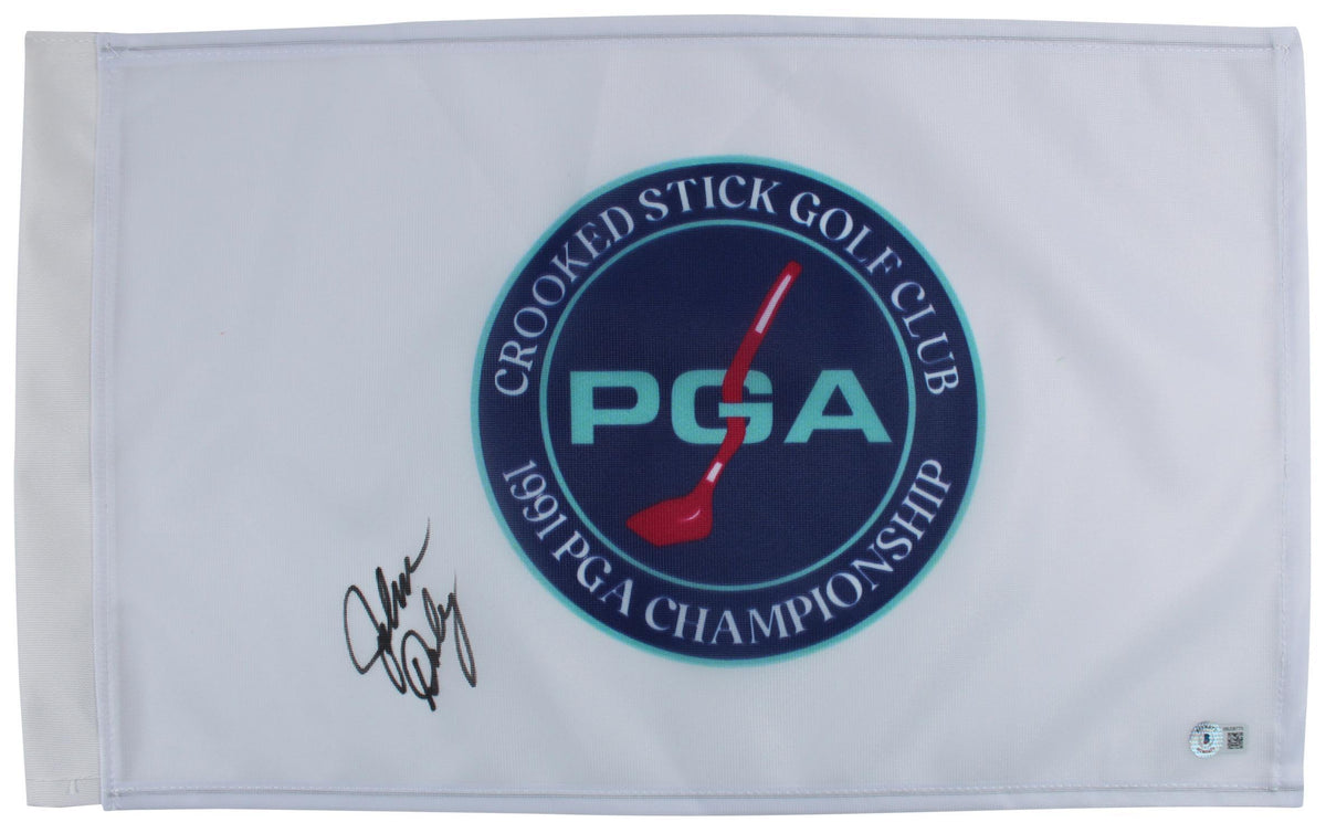 John Daly Signed 1991 PGA Championship Golf Pin Flag (Beckett Certified)