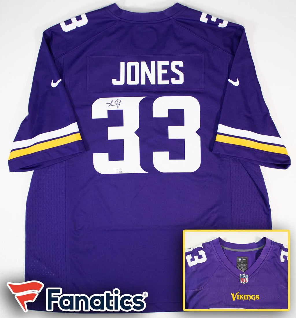 Aaron Jones Signed Minnesota Vikings Nike NFL Replica Game Jersey (Fanatics Certified)